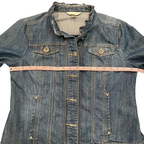 Christopher & Banks Jean Jacket with Studded Details Small - Picture 10 of 16